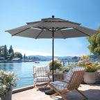 PHI VILLA 10ft Outdoor Patio Umbrellas, 3 Tier Vented Table Umbrella, 1.5" Pole - Image 7