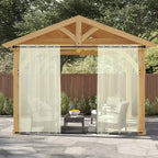 Outdoor Sheer Curtains for Patio Waterproof, 4 Panels Rod Pocket Indoor/Outdoor - Image 2