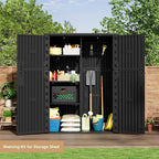 KINYING Outdoor Vertical Storage Shed, 57 Cu.ft Outdoor Storage Cabinet - Image 8