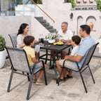Stackable Patio Chairs Set of 8, Outdoor Chairs Set - Image 8