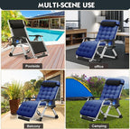 MOPHOTO Zero Gravity Chair Oversize, Outdoor Padded Lounge Chair - Image 7