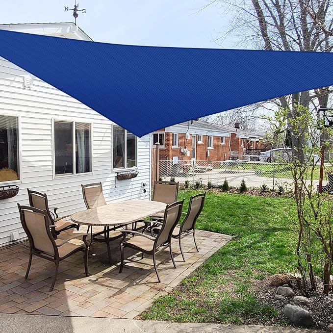 Windscreen4less 7' x 7' x 7' Sun Shade Sail Triangle Outdoor Canopy Cover UV - Image 6