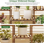Bamworld Plant Stand with Grow Lights Large Plant Shelf - Image 7