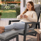 Pellebant Aluminum Outdoor Recliner Chair - Image 6