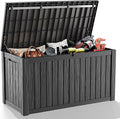 180 Gallon Resin Outdoor Deck Box Waterproof Patio Furniture, Garden Tools by MAIUSCOLI