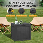29 Gallon Outdoor Storage Box, Resin Deck Boxes Indoor and outdoor, Waterproof - Image 4