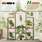 Bamworld Plant Stand Indoor Hanging Plant Shelf Outdoor Large Plant Rack | - Image 2