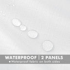 Linen Outdoor Curtains for Patio Waterproof 4 Pcs 54x84 In White | Light - Image 2