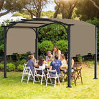 200x103 in Pergola Canopy Replacement Shade Cover Only, Khaki | Fits 10x10 ft - Image 7