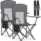 SONGMICS 2 Pack Breathable Camping Chairs, 330 lb Capacity Foldable Outdoor by Unknown