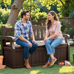 Flamaker 80 Gallon Storage Bench, Deck Box - Image 6