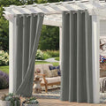 Set of 4 Outdoor Curtains for Patio Waterproof, Breathable Grommet Panels for by Sunshelf