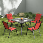 Patio Dining Chairs Set of 4 Outdoor Stackable Dining Chairs - Image 9