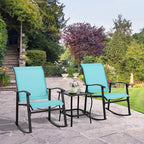 Shintenchi 3 Piece Rocking Bistro Set, Outdoor Furniture - Image 7