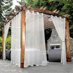BONZER Sheer Outdoor Curtains for Patio Waterproof 2 Panels | Grommet by Bonzer