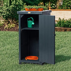 HABAU Outdoor Storage Cabinet for Patio, Garden Potting Bench Table - Image 2