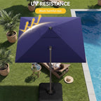 10x10FT Cantilever Outdoor Umbrella, 360° Rotating Large Offset Square Patio - Image 5