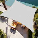 Shade&Beyond Rectangle Sun Shade Sail 10'X13' Permeable Canopy Light Grey by ShadeBeyond