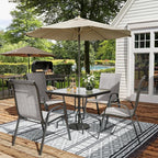 Amopatio Patio Chairs Set of 4, Outdoor Stackable Dining Chairs - Image 2