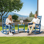 SERWALL Outdoor Rocking Chair Set of 4, Oversized Patio Rocking Chair, Porch - Image 2