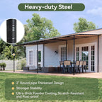 Aoxun 20x12 Lean-to Gazebo, Sloped Pergola Porch Canopy Awning - Image 4