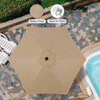 Simple Deluxe 9' Patio Umbrella Outdoor Table Market Yard Umbrella - Image 7