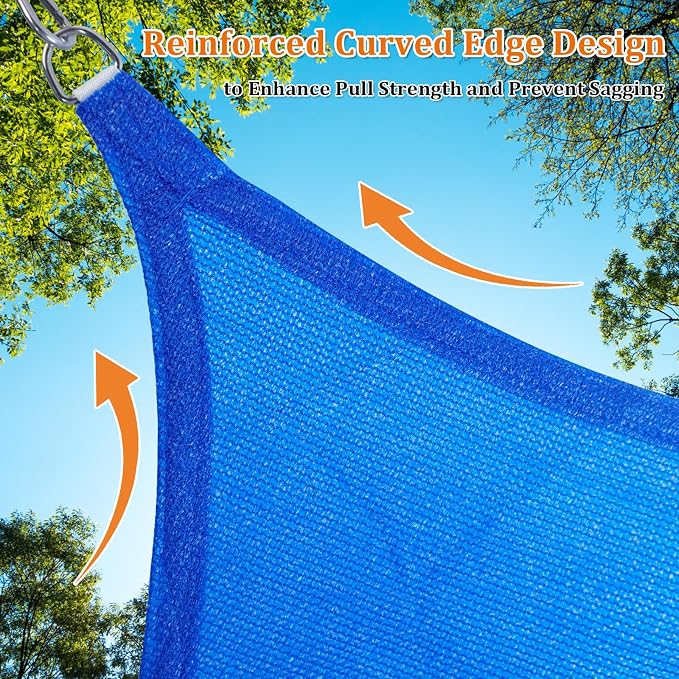 Shade&Beyond Custom Sun Shade Sail 5'x5'x7.1' Triangle Sun Sail Shades Patio UV - Image 5
