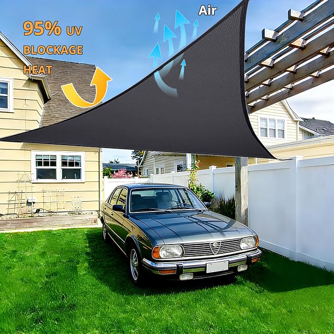 20' x20' x20' Triangle Sun Shade Sail - Image 7
