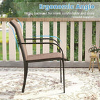 DIFY Patio Dining Chairs Set of 4, Stackable Outdoor Metal Chairs - Image 6