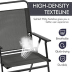 Yaheetech Outdoor Patio Chairs Set of 2, Folding Lawn Chair, no assembly - Image 8