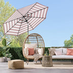 Best Choice Products 10ft Solar Polyester LED Lighted Patio Umbrella w/Tilt - Image 2