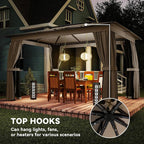 Outsunny 10' x 12' Outdoor Patio Gazebo - Image 8
