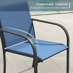 Outdoor Chairs Set of 4, Stackable Patio Dining Chairs - Image 7