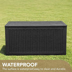 Devoko 100 Gallon Waterproof Resin Deck Box, Large Outdoor Storage Box | Indoor - Image 4