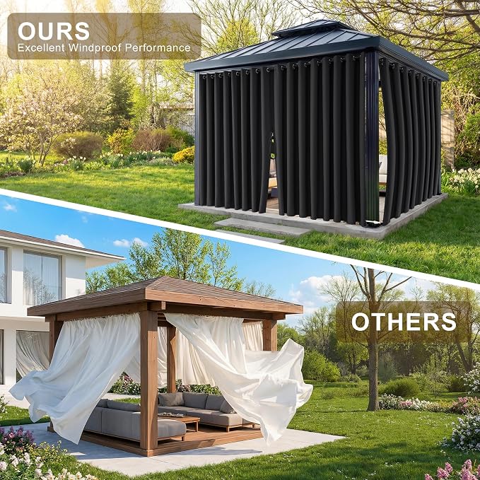 RYB HOME Fade-Resistant Outdoor Curtains - Image 4