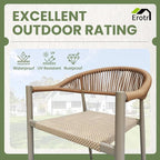 8 Pcs Stackable Patio Dining Chairs, Aluminum Rattan Outdoor Dining Chair - Image 3