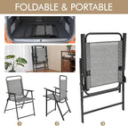 Yaheetech Outdoor Patio Chairs Set of 2, Folding Camping Chair, no assembly - Image 4