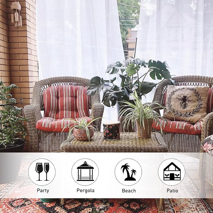 NICETOWN 2 Panels Outdoor Sheer Curtains - Image 7