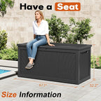 Outdoor Deck Storage Box, Resin Deck Boxes Indoor and outdoor, Waterproof - Image 2