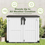 Plastic Outdoor Storage Shed, 36 Cu Ft Waterproof Outdoor Storage Cabinet - Image 4