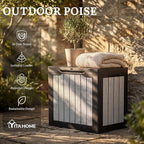YITAHOME 35 Gallon Deck Box | Waterproof Resin Outdoor Storage Box, Doubles as - Image 9