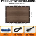 90% Sun Shade Cloth with Grommets, Breathable HDPE Mesh Tarp - Image 3