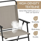 Yaheetech Outdoor Chairs Set of 2, Folding Patio Chairs - Image 7