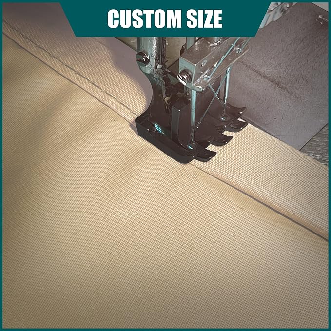 Royal Shade 6' x 10' x 11.7' Beige Triangle Waterproof Sun Shade Sail Order to - Image 5