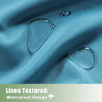 HolidayIdeas Outdoor Curtains for Patio Waterproof 6 Pcs 54x84 Inch Teal | - Image 2
