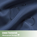HolidayIdeas Outdoor Curtains for Patio Waterproof 6 Pcs 54x84 Inch Navy | - Image 2