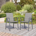 Outdoor Patio Chairs Set of 2, Lightweight Patio Set by Home