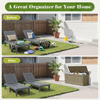 Flamaker Outdoor Storage Box 80 Gallon Resin Waterproof Deck Box | Delivery Box - Image 5