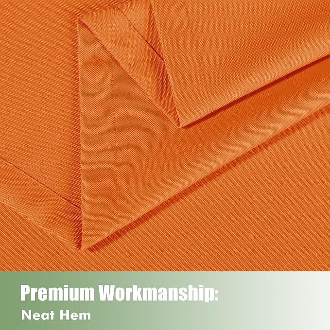 Waterproof Outdoor Curtains for Patio 6 Pcs 54x108 Inch Mecca Orange | - Image 5
