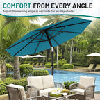 9 FT Patio Umbrella for Outdoor, Outdoor Table Umbrella - Image 7